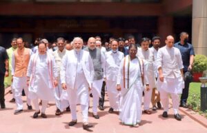 PM Narendra Modi with newly elected President Draupadi Murmu