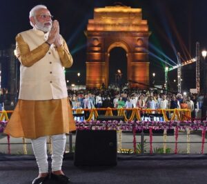 Modi unveiled a grand statue of Netaji Subhas Chandra Bose