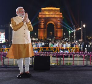 Modi unveiled a grand statue of Netaji Subhas Chandra Bose